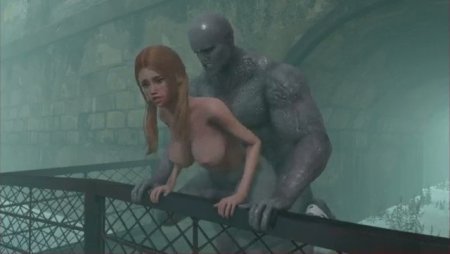 Грубый трах с монстром под мостом